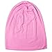 Senker Fashion Cotton Slouchy Beanie Hats, Chemo Headwear for Women Men Soft Lightweight Chemo Skull Cap Elastic Sleeping Cap Dark Purple Pink