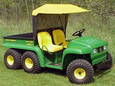 Original Tractor Cab Vinyl Sunshade With Rear Sun Screen Fits 4X2 and 6X4 John Deere Gators