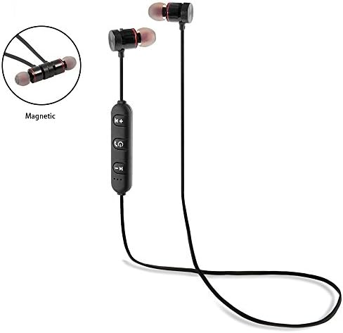 Bluetooth Headphones, Roychamp Wireless Magnetic Sports Earphones In-Ear Noise-Cancelling Stereo Earbuds with Mic, for iPhone Samsung And Other Android Phones (Black)