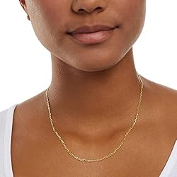 Amazon Essentials 14K Gold Plated Fine Figaro Chain
