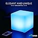 Mr.Go 10-inch Rechargeable LED Cube Light w/Remote, 16 RGB Colors & Dimmable LED Cube Lamp Night Light Mood Lamp, Ambient Decorative Lighting, Cordless & Waterproof for Indoor Outdoor Use