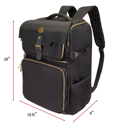 ENHANCE Miniature Painting Backpack - Miniature Case with Compartments for Over 101 Miniatures, 30 Colours and 12 Brushes - Organizer with Removable Colour Pad and Shoulder Straps