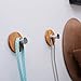 Angelbubbles Adhesive Hooks 6pcs/Pack 3M Sticker + FULL 304 Stainless Steel + Heavy Duty Bamboo (Round)