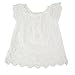 Lisli Women Sexy White Off Shoulder Embroidery Lace Crochet Chiffon Tops Blouse T-shirt (Asian L)