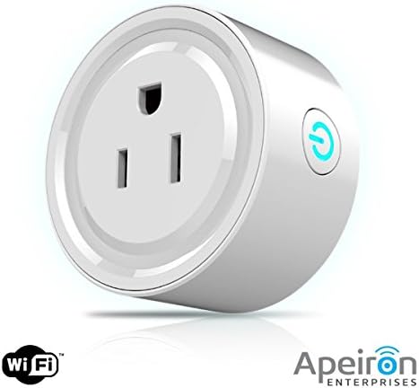 Wi-Fi Smart Plug Mini Outlet, Lower Energy Consumption, Remote Control by Phone App, No Hub Required, works with Amazon Alexa Echo Echodot and Google Home, White (1)