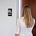 USA Made - Men's and Women's Restroom Signs ADA-Compliant Bathroom Door Signs for Offices, Businesses, and Restaurants, Black, Blue, Grey and Taupe/Tan Colors (Black Handi-Unisex)