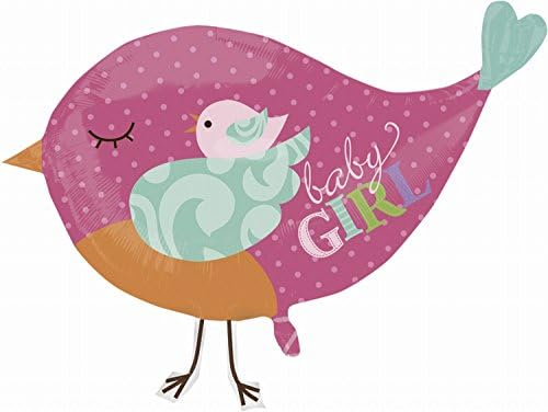 Wanna Party Anagram International Tweet Baby Girl Bird Shape, 35", Multicolor
