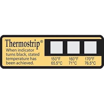 DayMark Thermostrip Dishwasher Sanitization Temp Labels 160 Degree F Pack of 24