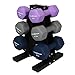 Fitness Republic Solid Steel Dumbbell Rack Holder, A-Frame Dumbbell Storage Racks, dumbbells tower for home gym exercise, Neoprene Dumbbells Pairs (15lb, 17.5lb & 20lb) with 3 Tier Rack Combo