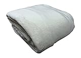 Cozy Fleece Super Soft Plush Blanket, Full/Queen, Solid, Cream