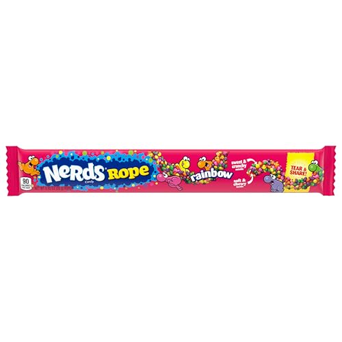 NERDS ROPE, CANDY, RAINBOW, CRUNCHY AND GUMMY, 0.92 OZ