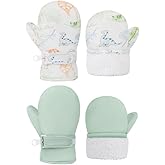 MOMUMOMU Baby Toddler Mittens Waterproof Winter Snow Gloves Cold Weather Warm Ski Fleece Kids Boys Girls 1t 2t 3t 4t