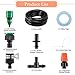 AGSIVO Patio Spray Misters Watering System Kits Accessories for Outdoor Garden Greenhouse Nozzles Misting Cooling with 49.2ft， 4/7 Blank Distribution Tubing Hose