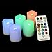 Frostfire Mooncandles - 6 Indoor and Outdoor Color Changing Votive Candles with Remote Control & Timer (Batteries Included)