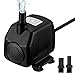 Homasy 900GPH Submersible Water Pump with 5.9ft (1.8M) Power Cord, 2 Nozzles and 9.8ft High Lift for Aquarium, Fish Tank, Statuary, Pond, Hydroponics