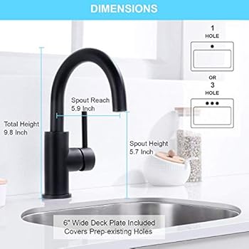 Bar Sink Faucet Crea Stainless Steel Farmhouse Bathroom Lavatory Sink Faucet Mixer Small Kitchen Faucet Tap Brushed Nickel Black Buy Online At Best Price In Uae Amazon Ae