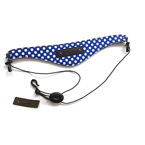 image for Beaumont Clarinet/Oboe/Alto Sax Designer Neck Strap Sling - Blue Polka