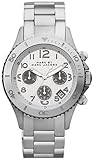 Marc by Marc Jacobs Rock Chronograph Silver Dial Stainless Steel Unisex Watch MBM3155, Watch Central