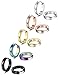 Jstyle 5 Pairs Stainless Steel Mens Womens Hoop Earrings Huggie Ear Piercings 12mm
