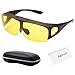 Agstum Fit Over Eyeglasses Frames Polarized Night Driving Flip up Sunglasses Goggles