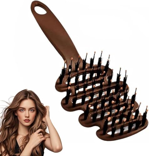 Volume Hair Brush, Hot Hair Teasing Brush Bristle Hairbrush for Volume Hair Scalp Massage
