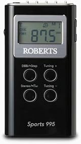Roberts SPORTS 995 Personal FM/AM Radio Black