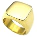 KONOV Mens Stainless Steel Ring, Signet, Size 11