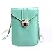 YaJaMa Women Leather Mini Handbags Clutch Crossbody Single Shoulder Bag Cellphone Pack Coins Purse Pouch(Mint Green)