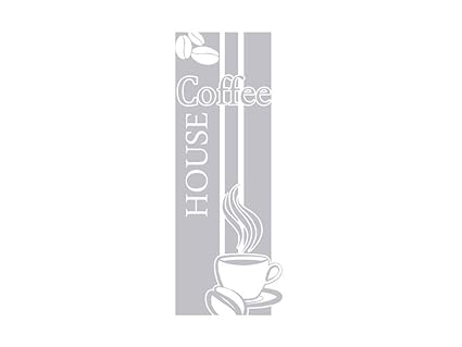 GRAZDesign 980239_57 Fenstertattoo Spruch Coffee House mit Tasse | selbstklebende Fensterfolie für Wohnzimmer/Aufkleber für G