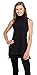 Womens Turtleneck Tunic Tank Top - Sleeveless Ribbed Sweater, Velucci