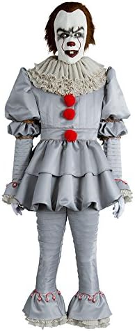 IT Movie Pennywise The Clown Cosplay Costume Halloween Outfit Male X-Small