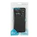 MTRONX Phone Case for Samsung GalaxyS6, S6, Window View Magnetic Closure Twill PU Leather Ultra Folio Flip Slim Case Cover - Black(MG1-BK)