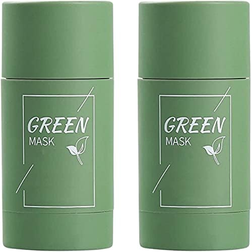 2 Pack Green Tea Mask Clay Stick, Poreless Deep Cleanse Mask for Blackheads, Face Moisturizes