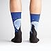 Sock It To Me, Howl at the Moon, Men's Funky Crew Socks, Moon Wolf Socks,Blue,7-13