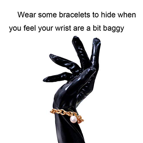 Luwint Women Sexy Wet Look Black Long Gloves for Costume Cosplay Photoshoot