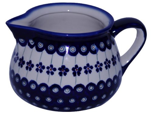 Boleslawiec-Pottery-Milk-jug-10-L-Original-Bunzlauer-Keramik-Decor-166a Boleslawiec Pottery Milk jug, 1.0 L, Original Bunzlauer Keramik, Decor 166a