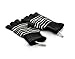 Elandy 1 Pair(2PCS) Winter Stripe Pattern USB2.0 Heated Fingerless Heating Knitting Hands Warm Gloves Gloves (Black)-Best Xmas Gift