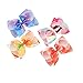 ALinmo Baby Girl's Clips 6in Sparkling Rhinestones Large Grosgrain Ribbon Boutique Rainbow Hair Bows Clips For Baby Girls Teens Toddlers