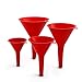 Plastic Funnel Set, mAuto Assorted Sizes Car Funnel Set – Red