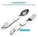 4-In-1 Camping Utensil Stainless Steel Fork Spoon Knife Bottle Opener Set for Camping Cutlery Set/Travel/Survival