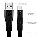 USB C Cable Type C to USB3.0 Flat Fast Charging Cable, mobfun Magnet design adsorption functional USB C Cable, Easy to Carry and Find (Black-2Pack 1ft 3.3ft)