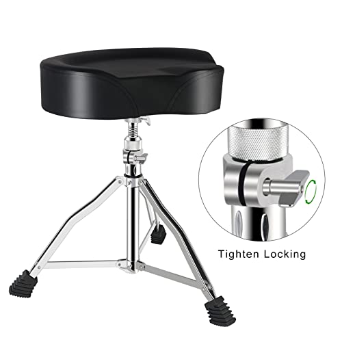 EASTROCK Drum Throne Adjustable Height, Rotatable Padded Drum Stools