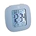 Marathon Compact Alarm Clock with Temperature & Date, Blue - Large, Easy to Read Display with Backlight - Easy to Set Up & Use - Two AAA Batteries Included