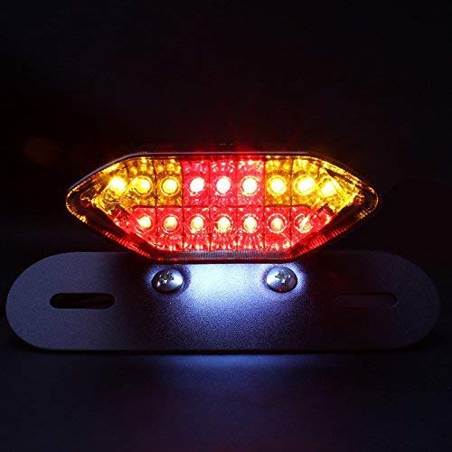 TUINCYN Motorbike Integrated LED Brake Light & Turn Signals Indicator Light Blinker Lamp 2 in 1 Motorcycle Rear Stop Break Light Motor Bulb Mounting Accessories(Pack of 1)