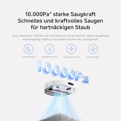 H40 Saugroboter mit Absaugstation, 10.000 Pa Saugkraft