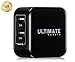 24W Dual USB Wall Charger with Smart ID Technology, Most Powerful Wall Adapter for iPhone, iPad, Galaxy, Nexus, More (Black)