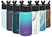 Simple Modern Kids Water Bottle with Straw Lid Vacuum Insulated Stainless Steel Metal Thermos | Reusable Leak Proof BPA-Free Flask for School | Summit Collection | 14oz, Tropical Seas