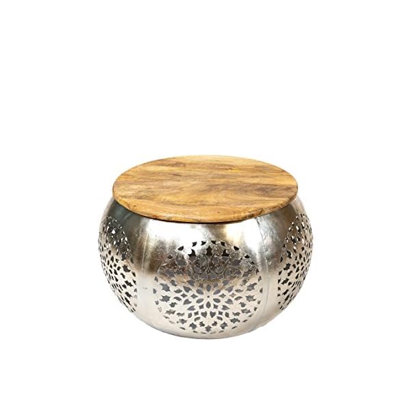 Wohnzimmertisch Couchtisch Rund Modern Metall Und Holz O 70cm Marokkanischer Runder Vintage Tisch Aus Metal Fur Ihre Wohnzimmer Moderner Design Sofatisch In Silber Antik Hochglanz Carlsen O 70cm Couchtisch Design