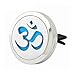 Jenia 30mm Car Air Freshener Aromatherapy Essential Oil Diffuser Locket With Vent Clip Stainless Steel