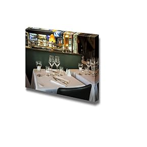 Evening Scenery by Typical France Brasserie Wall Decor Wood Framed